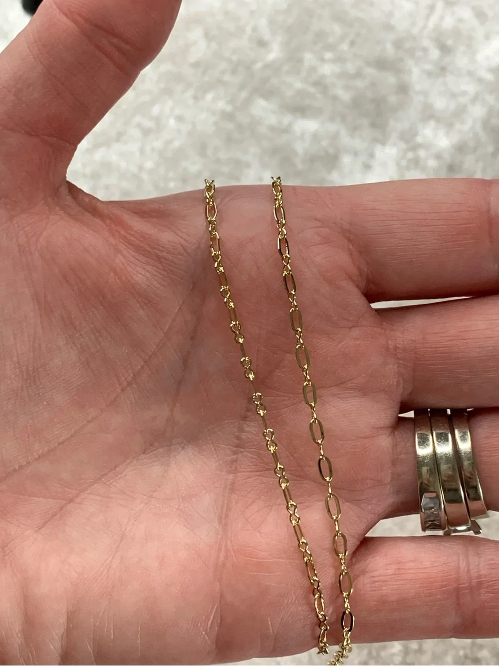 ✨2 for $30 NWOT 18K Gold layered/bonded 2mm Infinity Cuban Link Chain 16